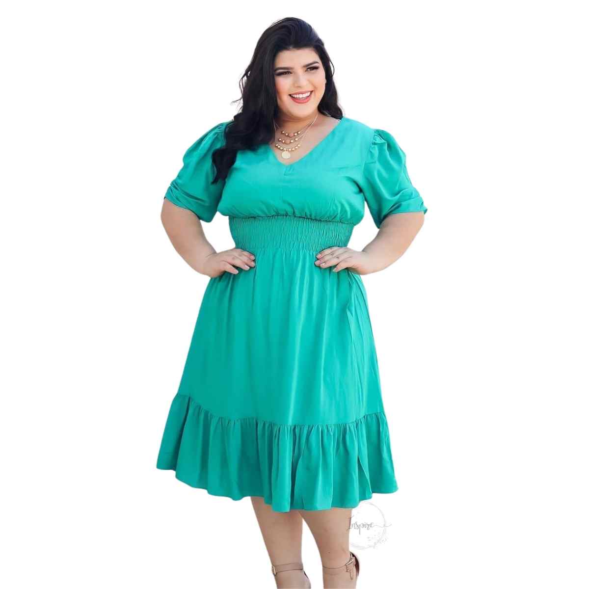 Vestido Longo Plus Size Floral Babado Moda Blogueira